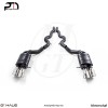 4X120x80mm Meisterschaft Titanium - Super Light GT Racing Exhaust for BMW F06 M6 Gran Coupe V8 Twin Turbo [2014+]